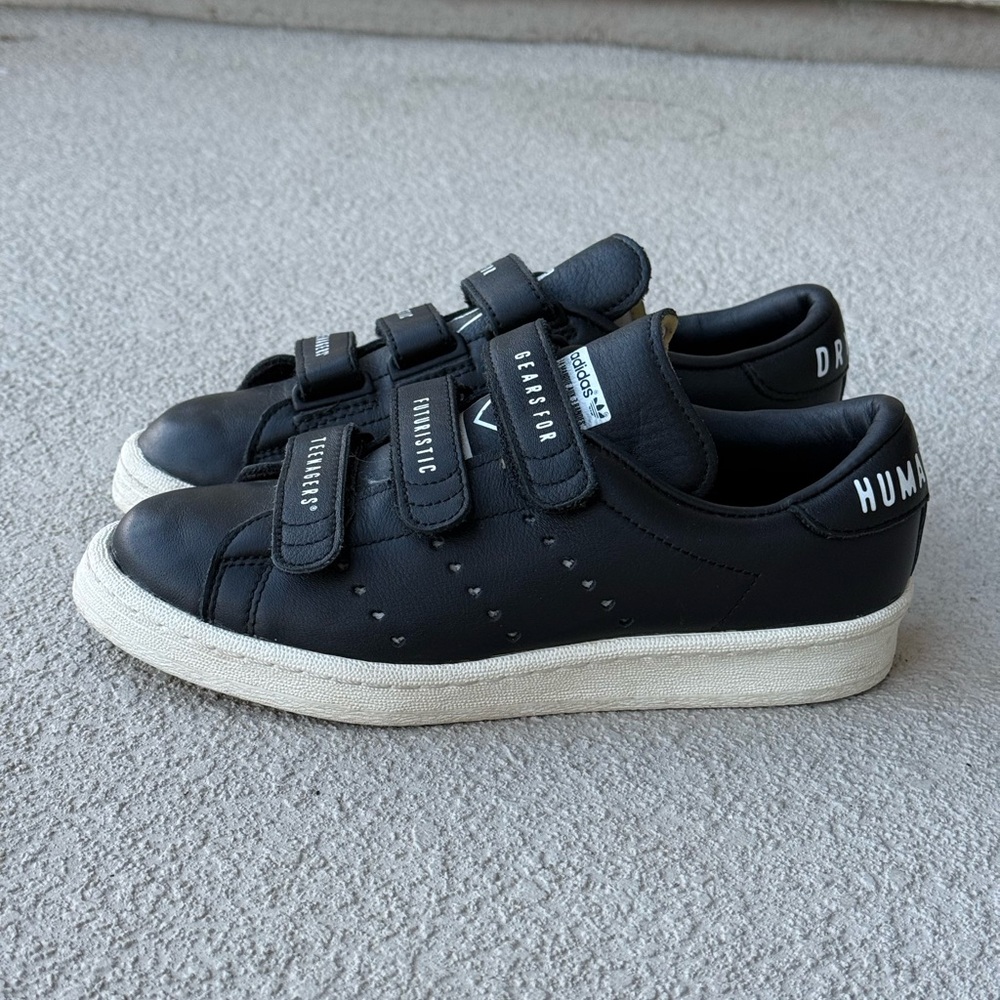 Human Made x Adidas UNOFCL Consortium Leather sneakers 'Core Black' FZ1712 M4/W6 - Picture 8 of 11